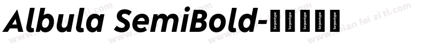 Albula SemiBold字体转换